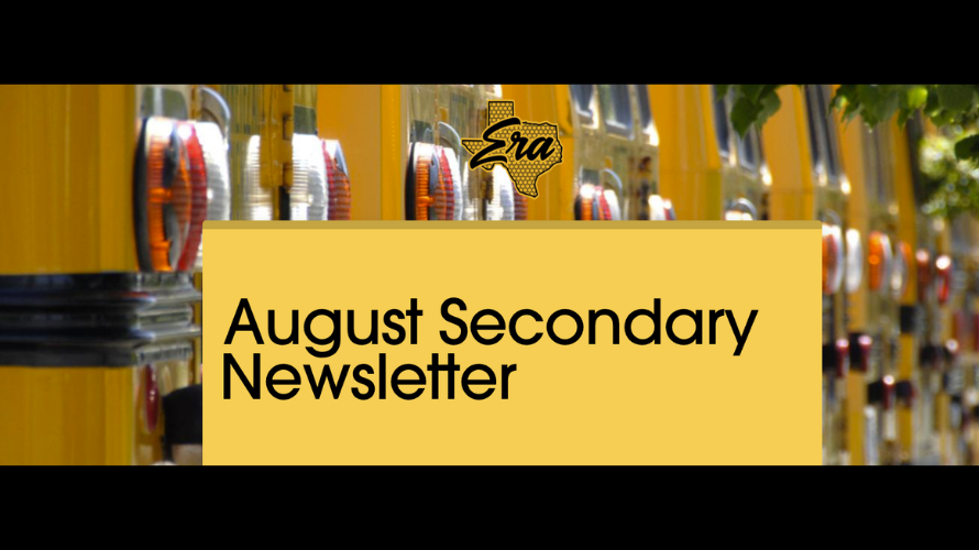 August Secondary Newsletter
