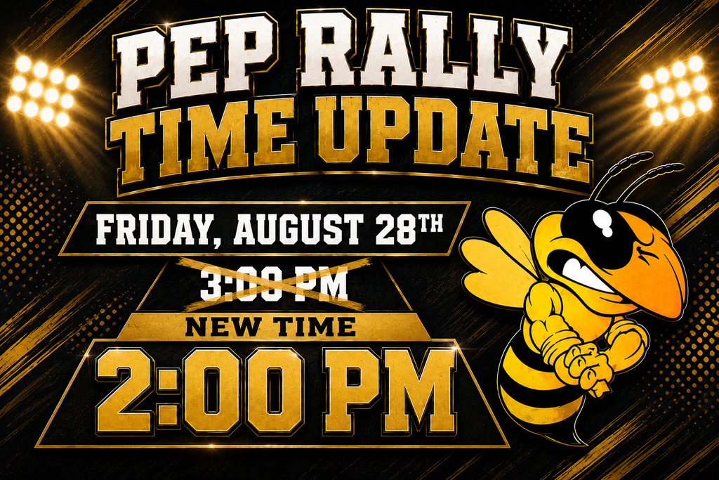 Pep Rally Time Update 8/28