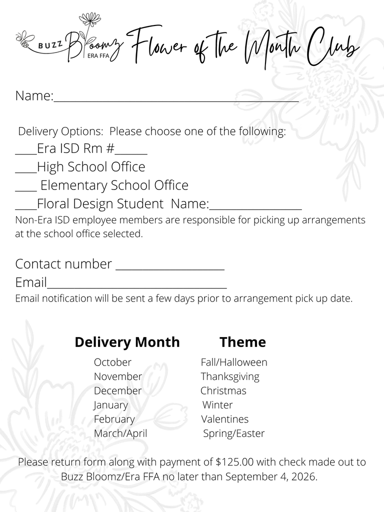 FOTM Order Form