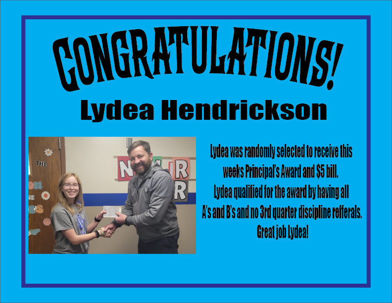 2/27/25 Principal's Award