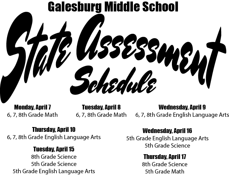 2025 State Assessment Schedule
