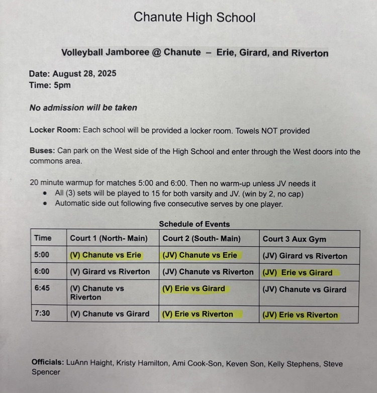 schedules