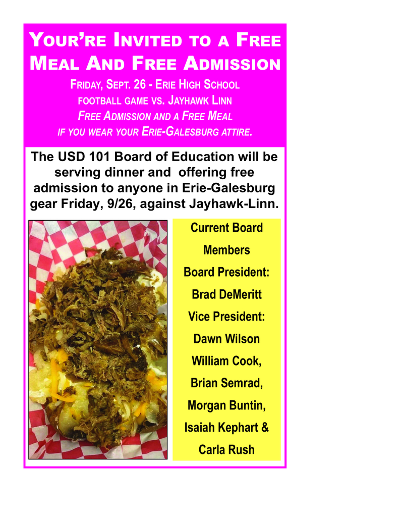 Free meal flyer