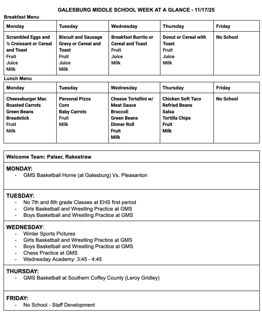 11/17/25 Week at a Glance
