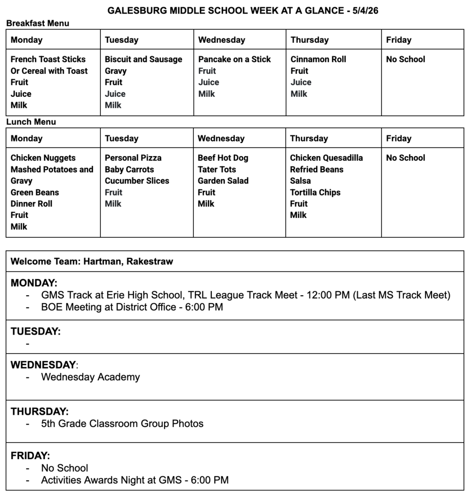 5/4/26 - Week at a Glance