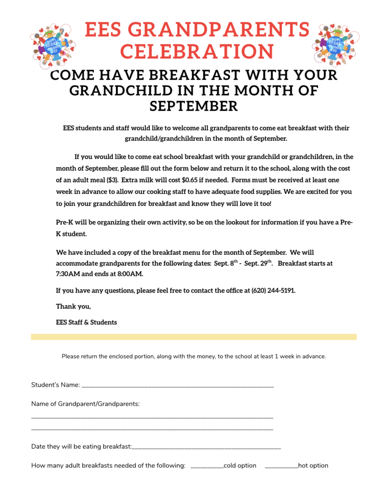 Grandparent Breakfast Information