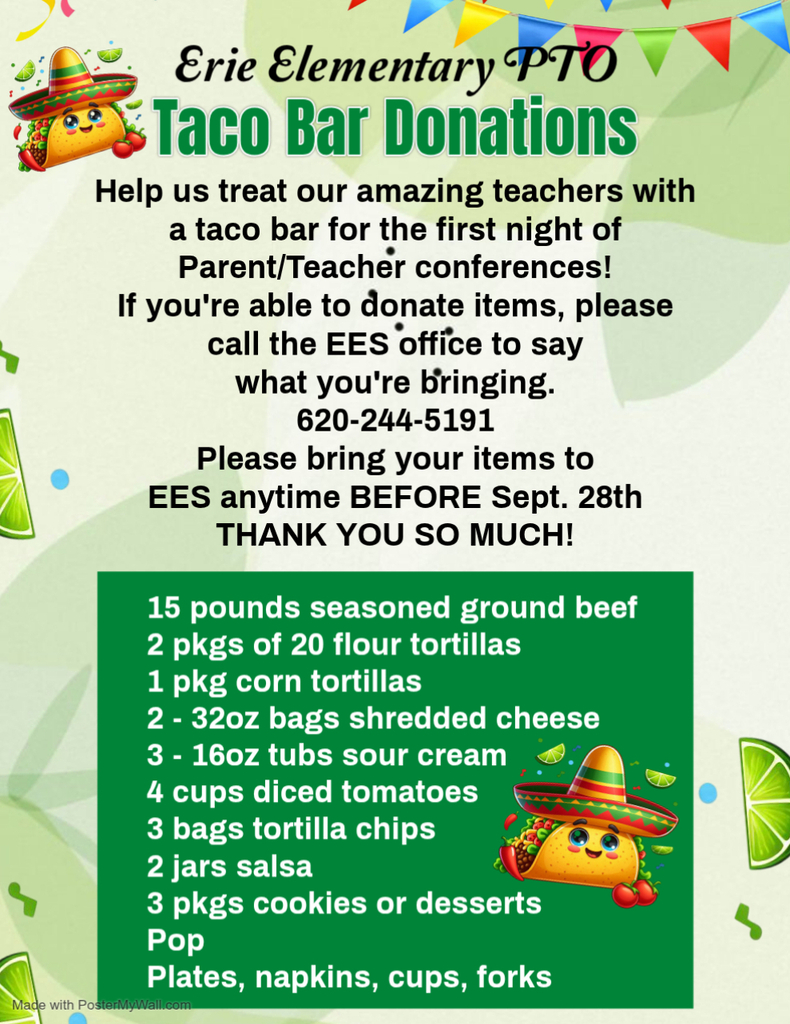 PTO Taco Bar Donation Request