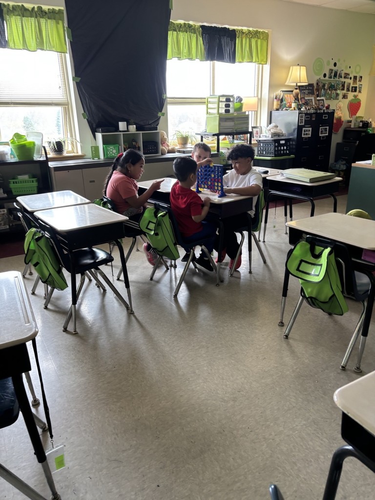 Students are playing a game together and practicing respectful play!
