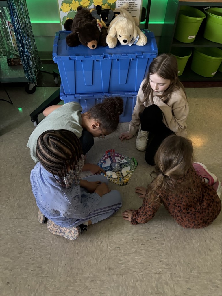 Students are playing a game together and practicing respectful play!