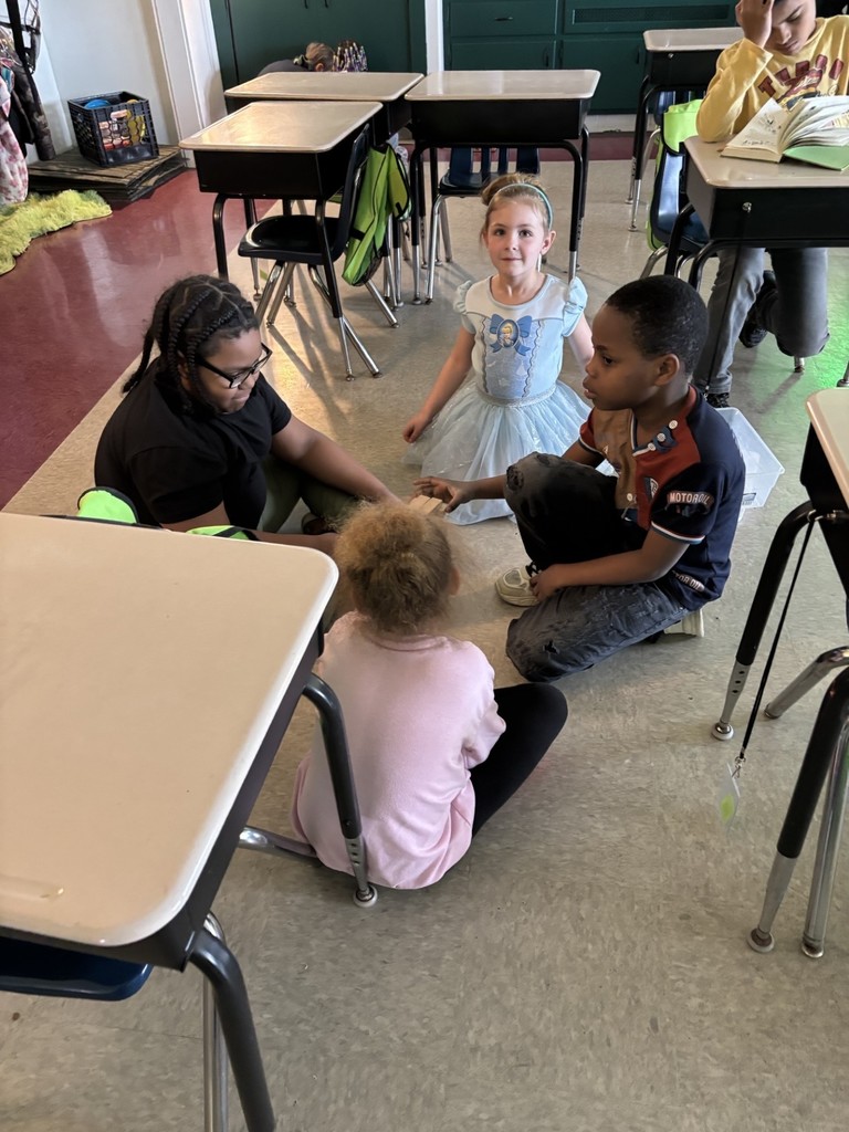 Students are playing a game together and practicing respectful play!