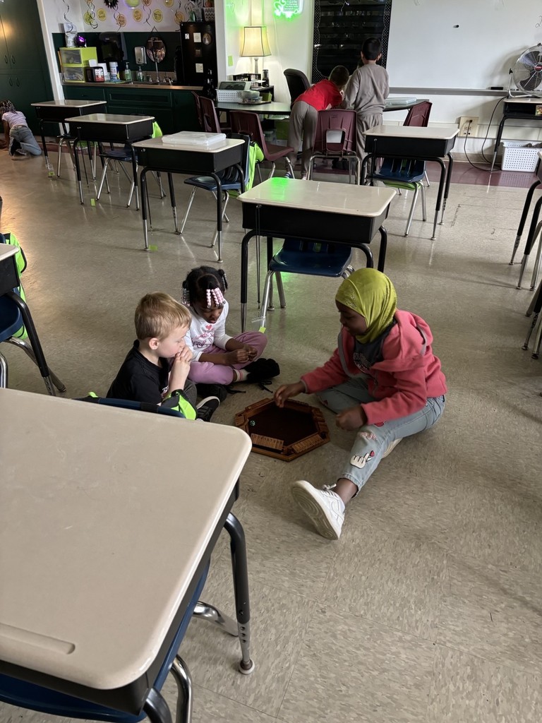 Students are playing a game together and practicing respectful play!