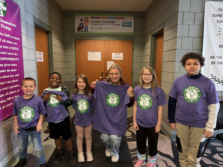 students and staff receiving the strive for five recognition as part of our weekly attendance incentive for being present all five days of the week