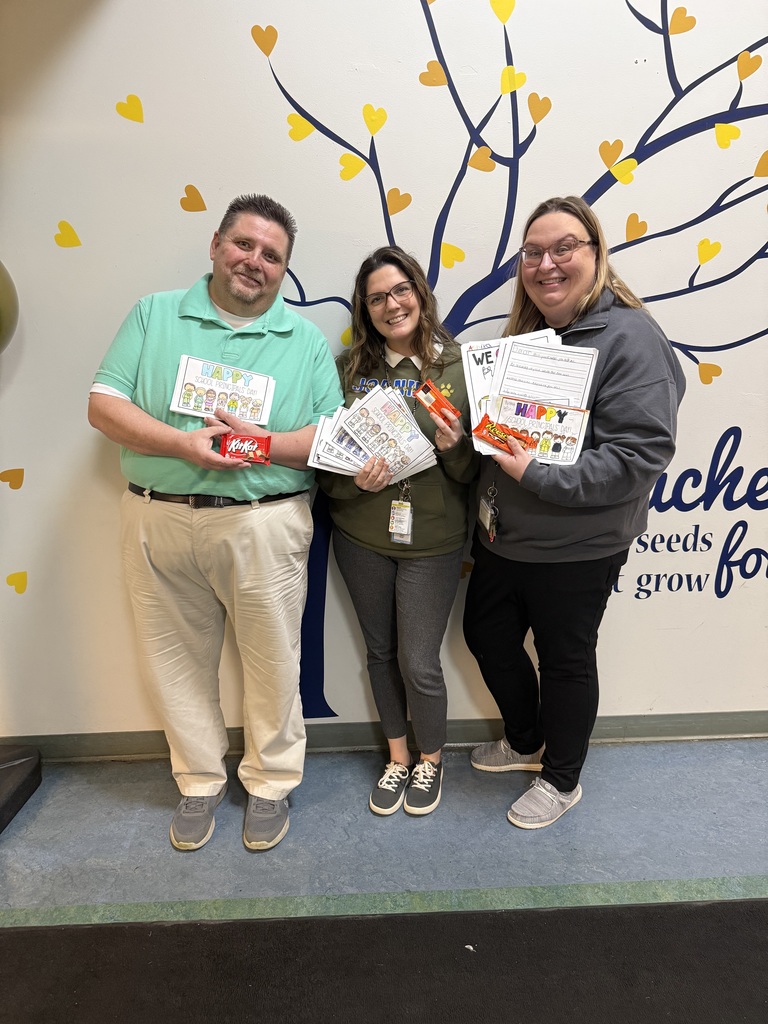 Connell’s 3 Principals standing together with treats for National School Principal Day! 