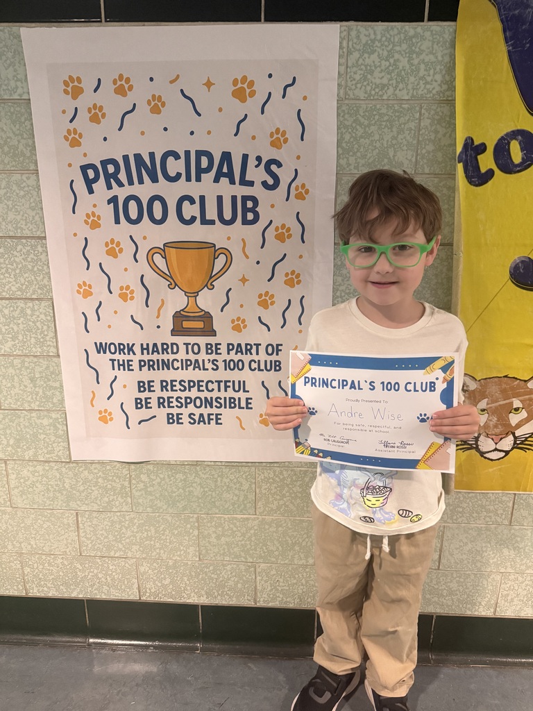student who won Principal 100 club this week