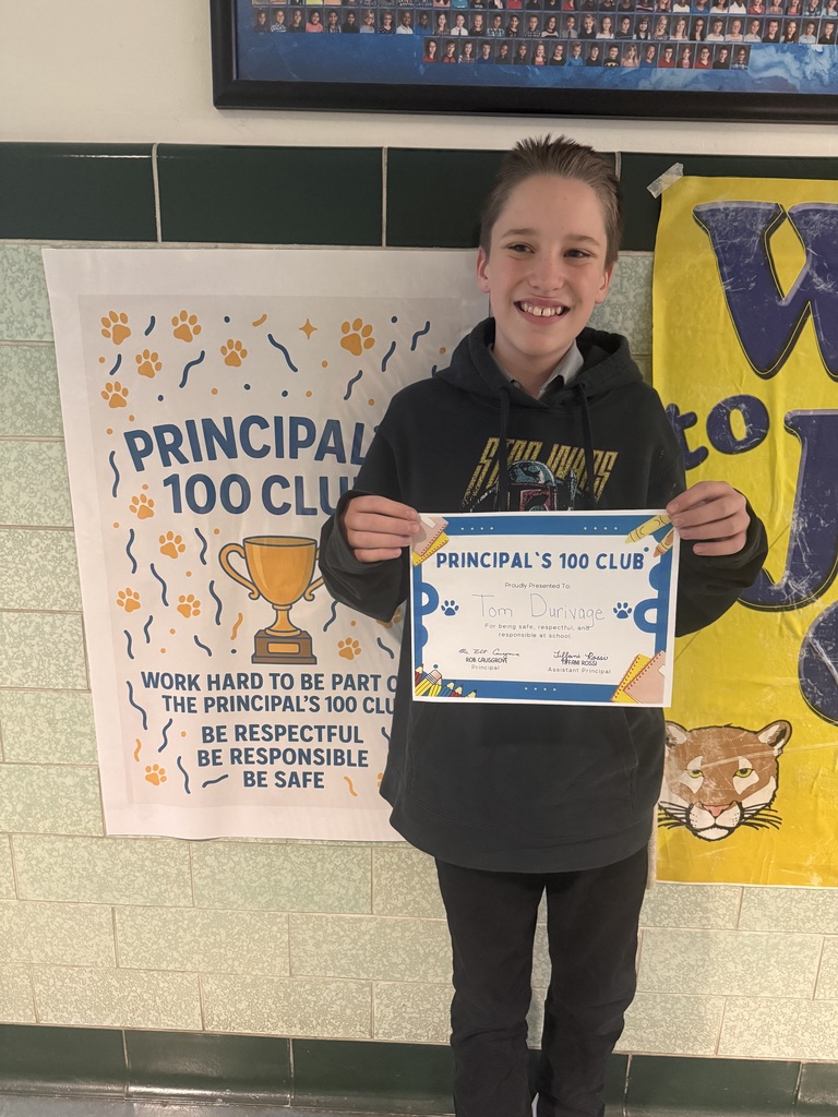 student who won Principal 100 club this week