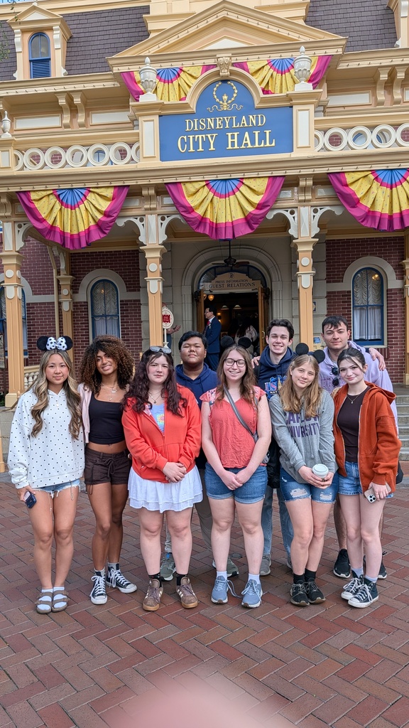 Collegiate Academy's USAD team poses for a photograph at Disneyland.