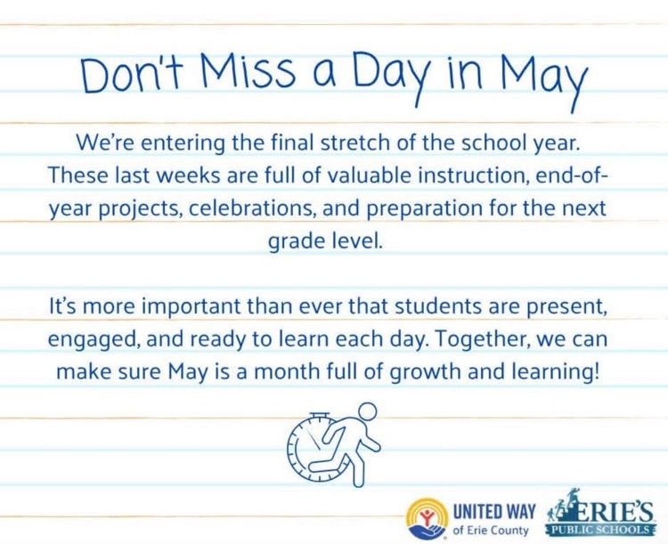 image about the importance of attending school regularly in May