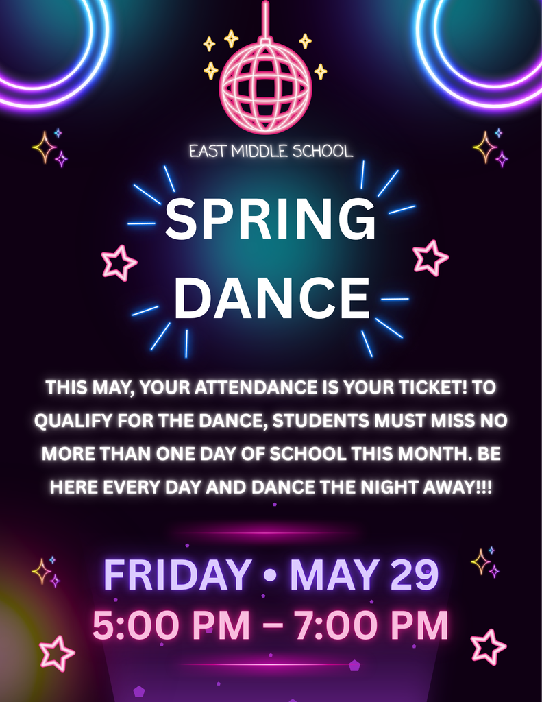 Spring Dance May 29th from 5-7 PM
