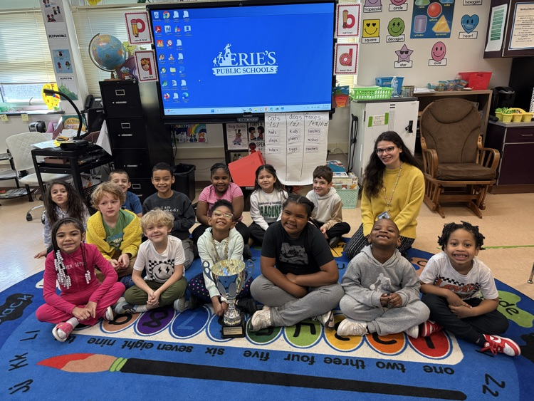 April 1st Grade Monthly Attendance Trophy Winners  