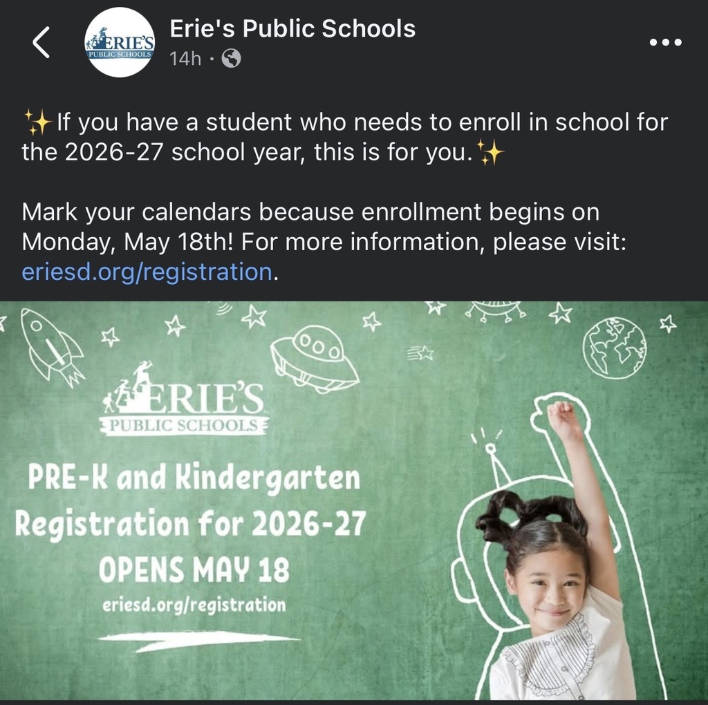 Save the date (May 18th) for registering your student for Pre-K or Kindergarten for the upcoming school year!