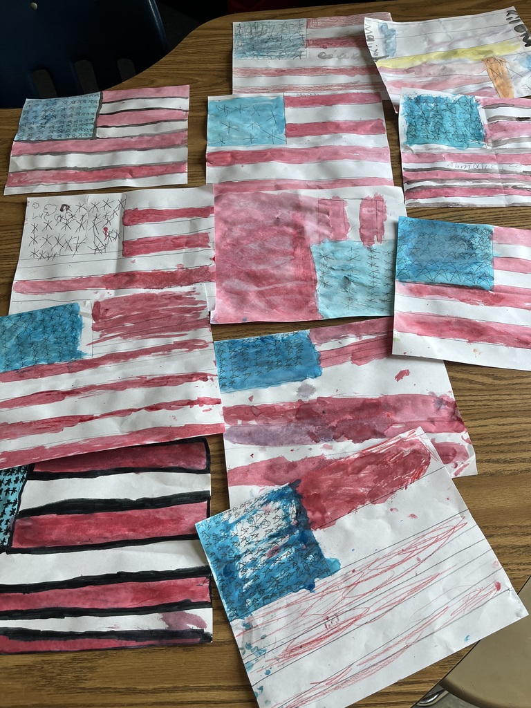 flags created by students.