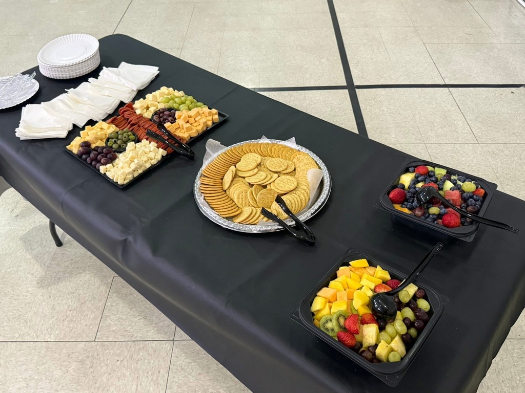 Table with snacks on it