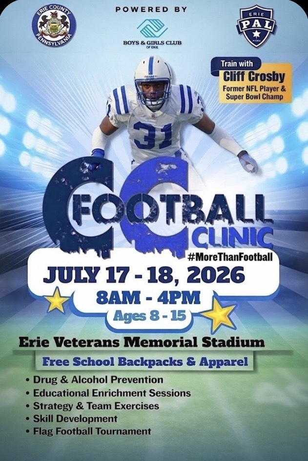Football Clinic flyer.