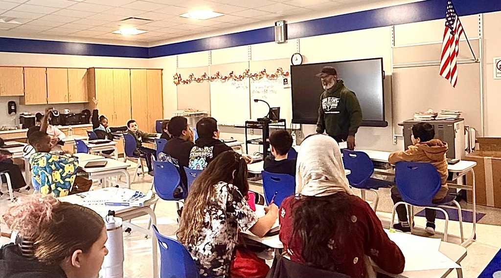 Edison students listening to a Career Speaker.
