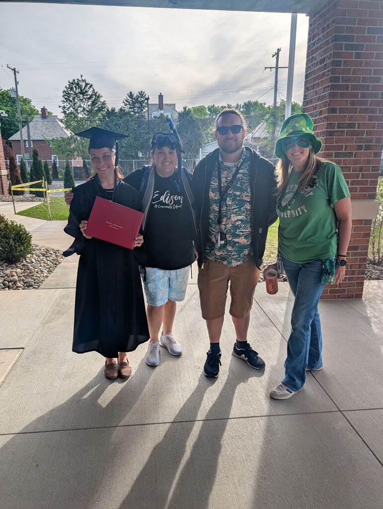 Staff members dressed for the wrong occasion.
