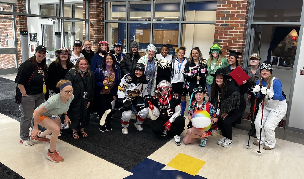 Staff members dressed for the wrong occasion.