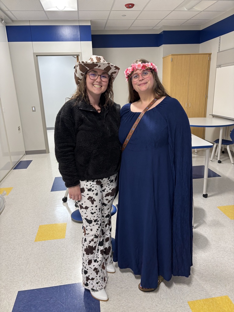 Staff members dressed for the wrong occasion.