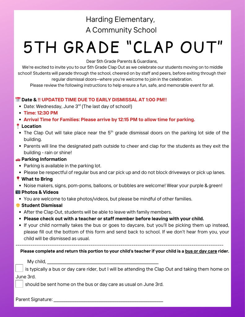 clap out event details