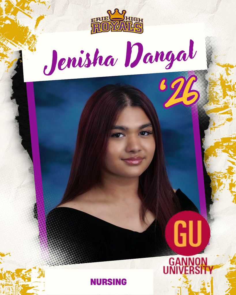 Erie High Senior photo of Jenisha Dangal.
