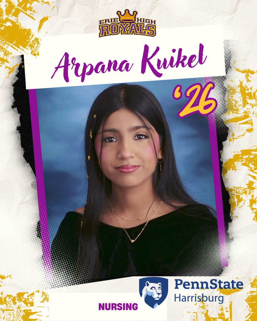 Erie High Senior photo of Arpana Kuikel.