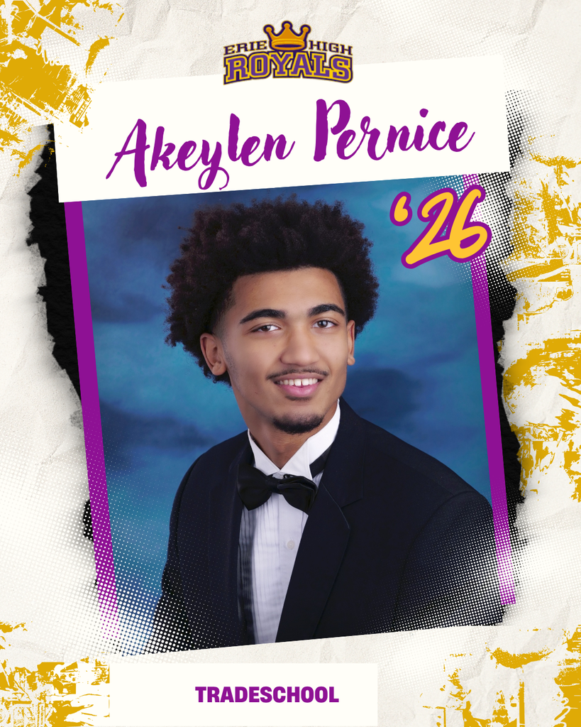 Erie High Senior photo of Akeylen Pernice.