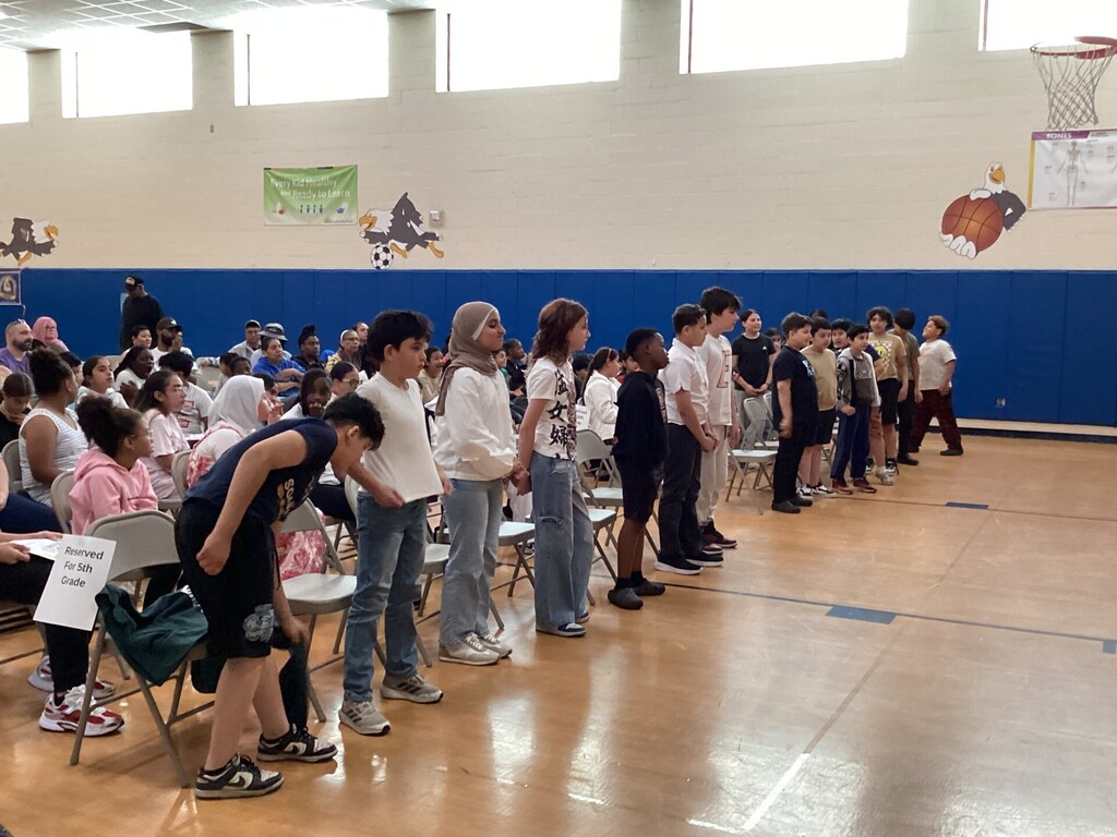 Student receiving a reward