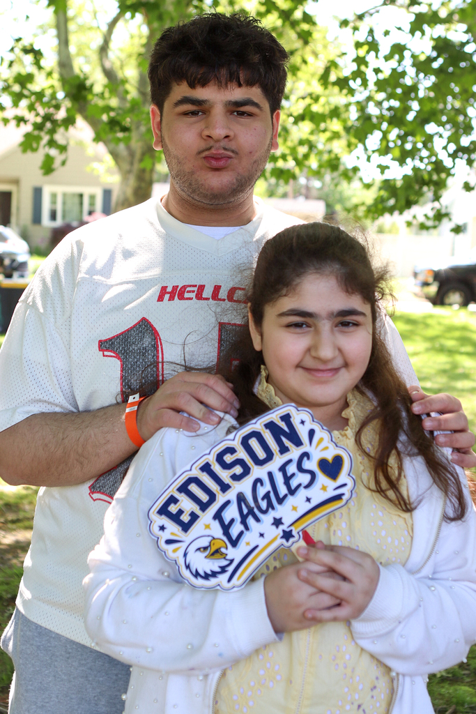 Edison family posing for a picture.