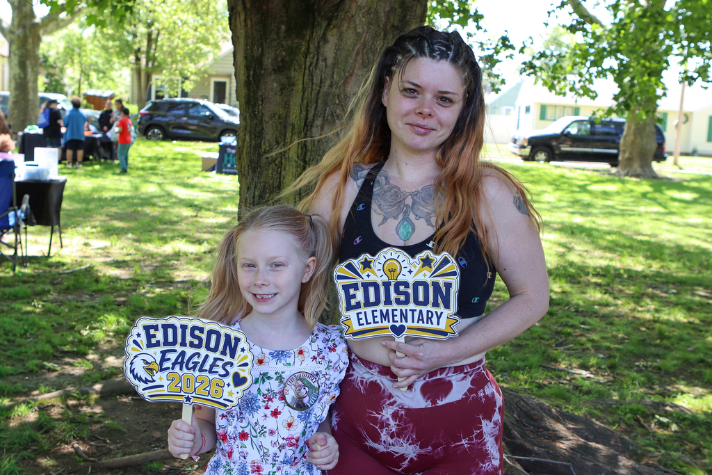Edison family posing for a picture.