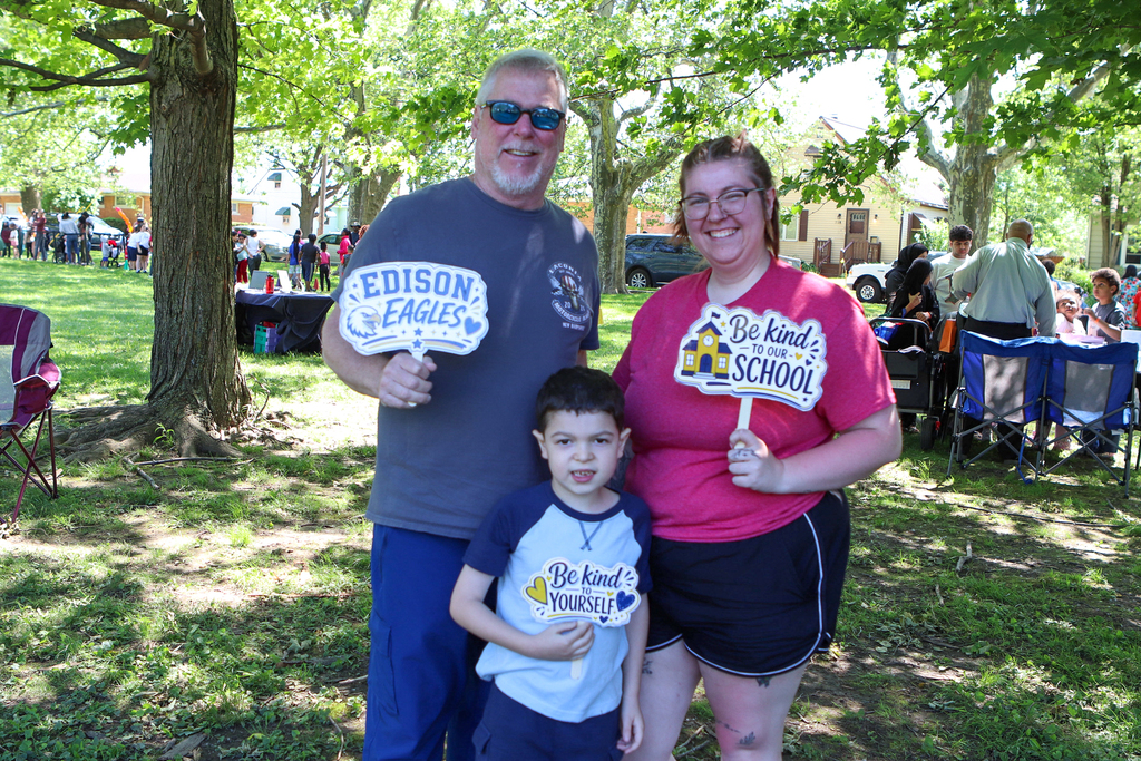 Edison family posing for a picture.