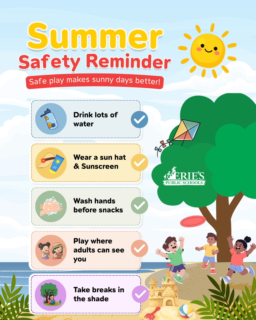 Summer Safety Reminder flyer.