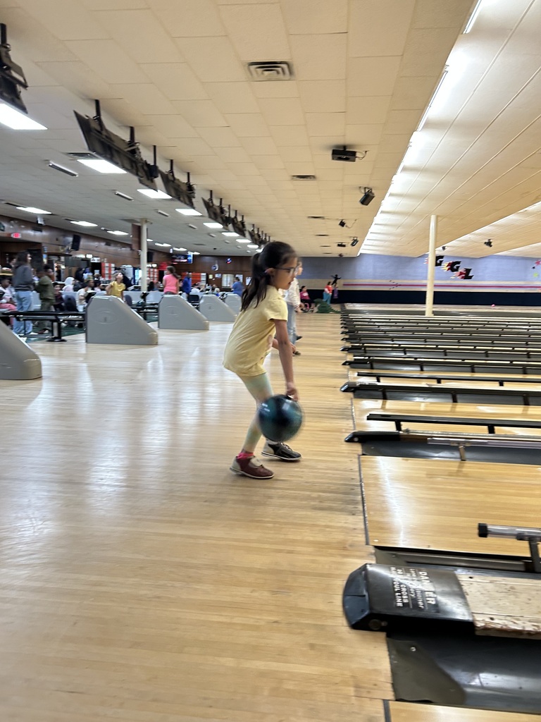 Students bowling