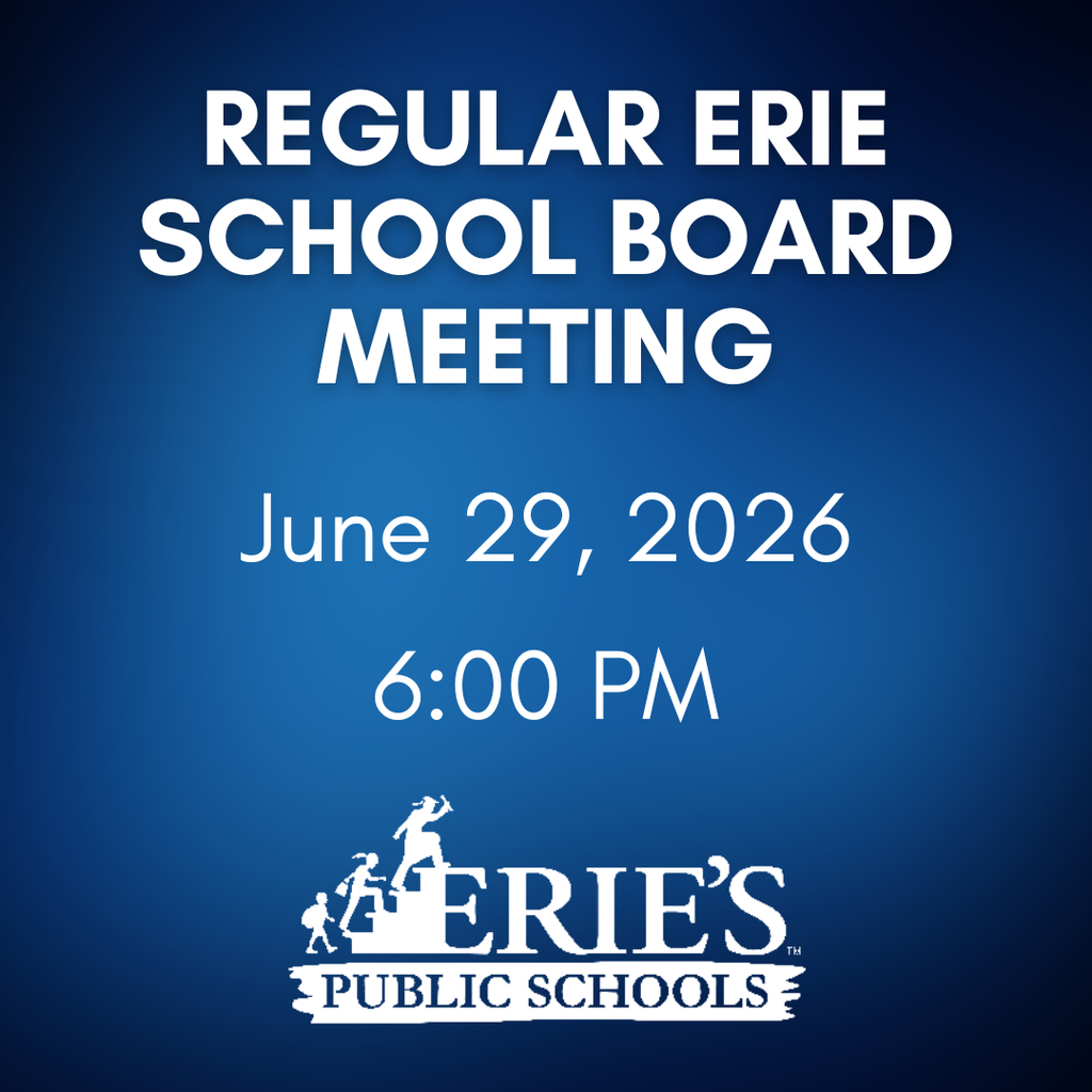 Regular school board meeting on June 29th at 6 PM.