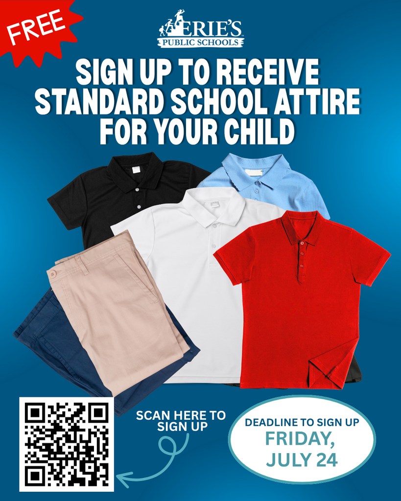 Sign up flyer for EPS standard school attire distribution.
