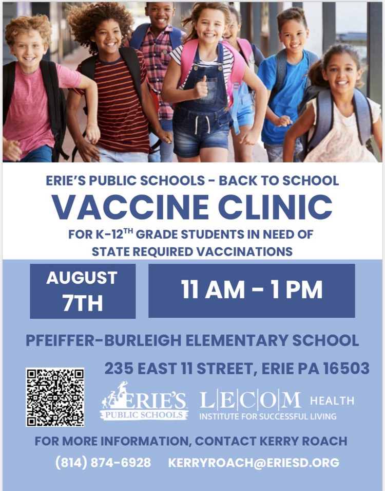 K-12 dates for the vaccine clinic 