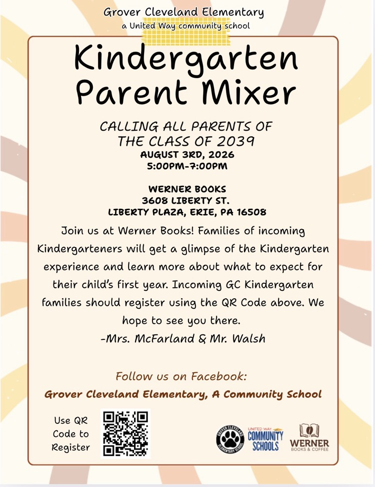 Kindergarten parents/guardians can meet to learn more about when to expect for their child’s first year of school. 