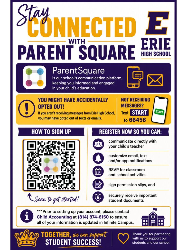 Flyer of the Parent Square 411 Sheet. 
