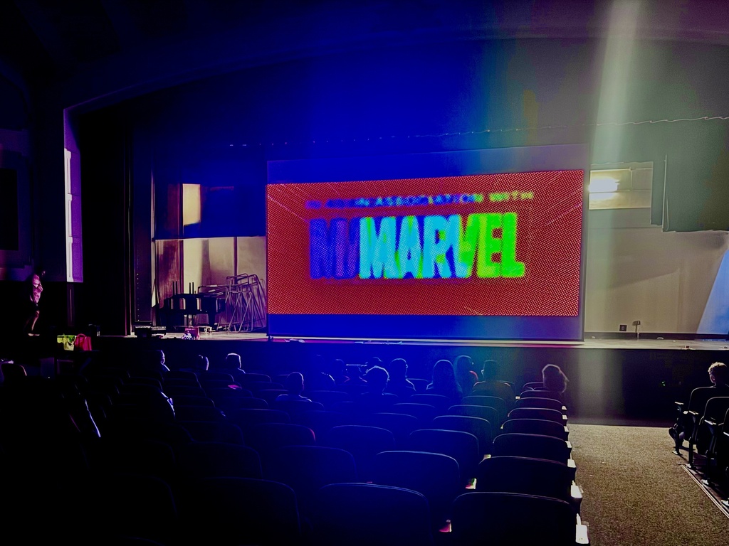 Students in the auditorium - movie time