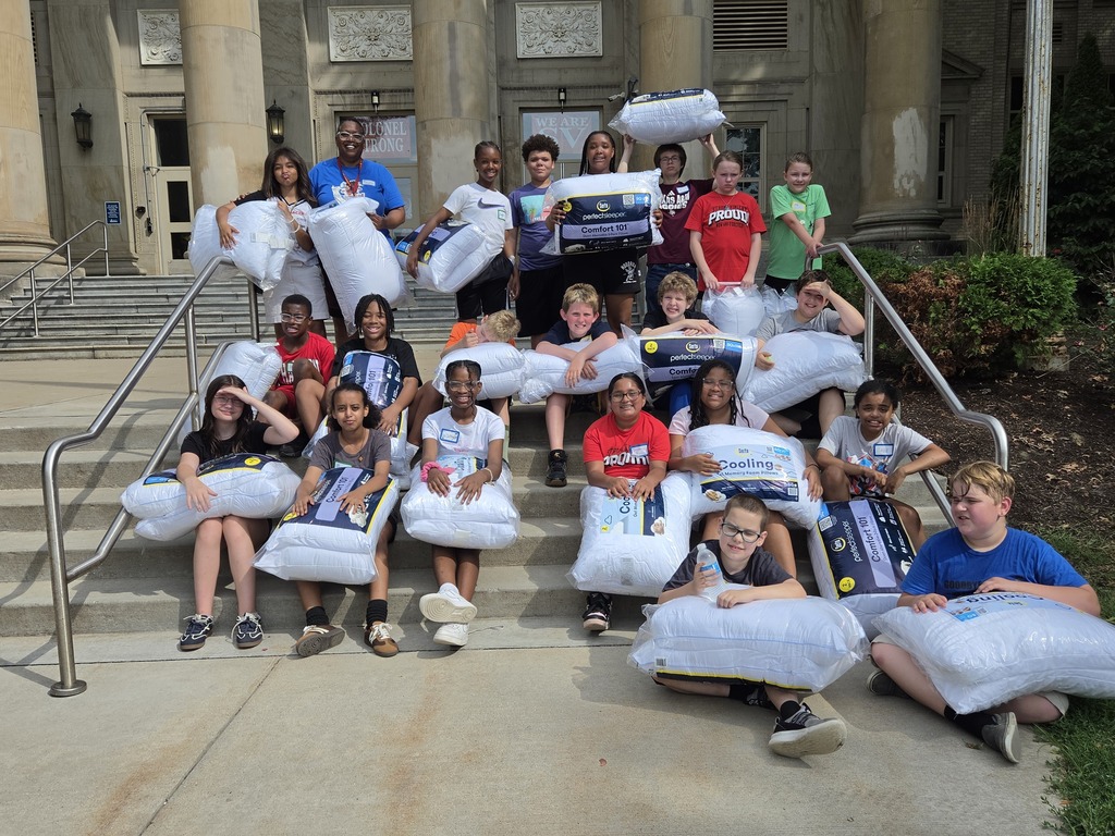 Student with their pillows