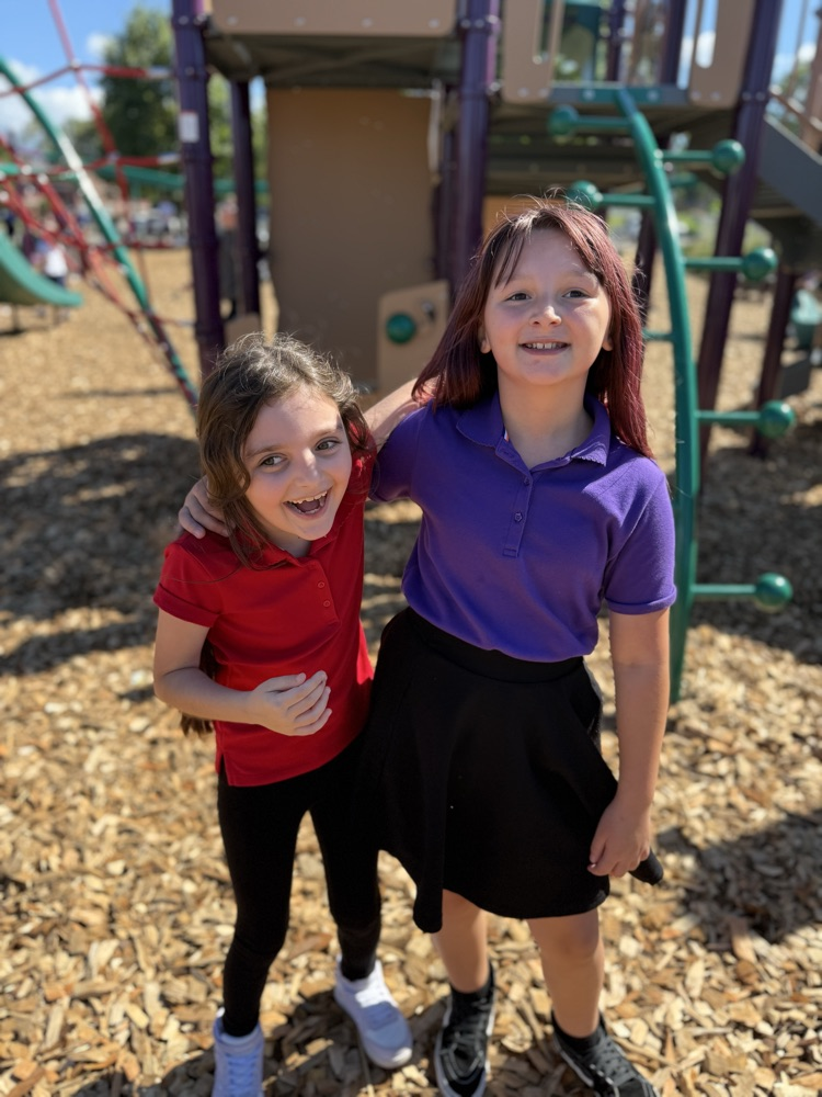 Harding students and families at Popsicles on the playground 
