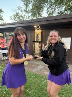 Eliza Borczon and Ava Kerchansky from the Erie High Royal Girls' Tennis Team. 